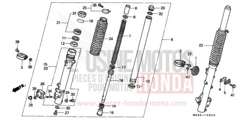 GABEL, VORNE NX650J de 1988